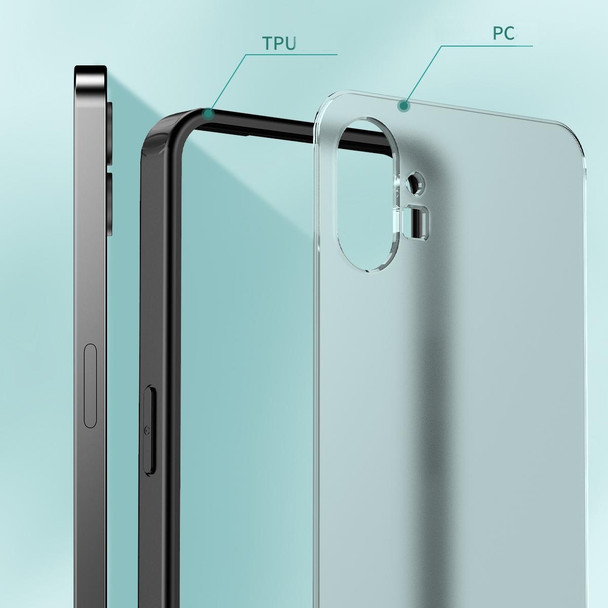 Nothing Phone 1 Four-corner Shockproof TPU + PC Phone Case(Transparent Black)