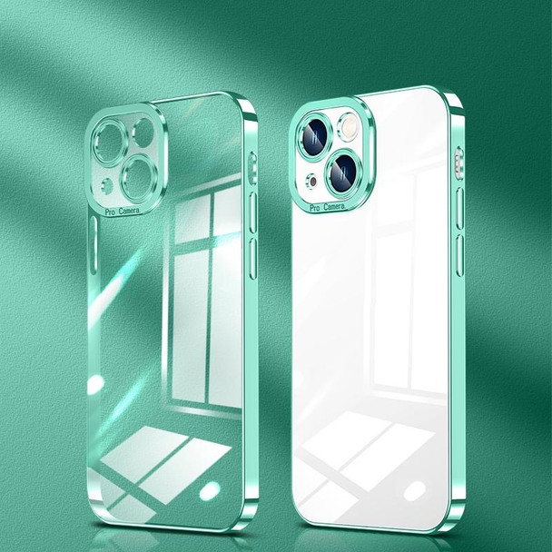 Crystal Plated High Transparency Phone Case - iPhone 12 Pro Max(Light Green)