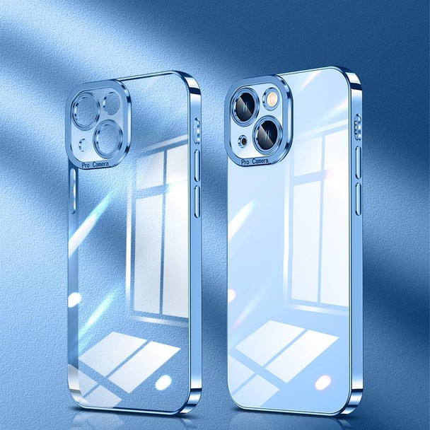 Crystal Plated High Transparency Phone Case - iPhone 13 Pro(Sierra Blue)