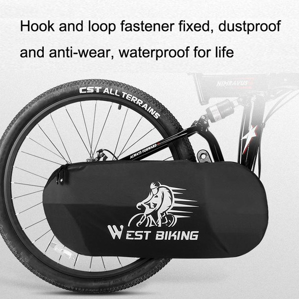 WEST BIKING YP0719301 Bicycle Dust Chain Cover Crankset Protective Cover(Black)