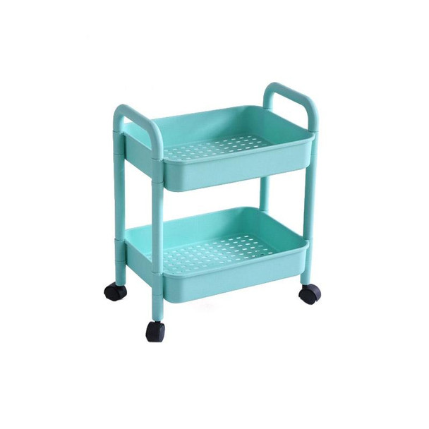 Trolley Storage Rack Multi-layer Movable Snack Rack(Green)