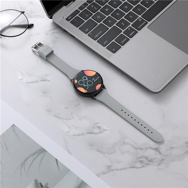 20mm Universal T-buckle Silicone Watch Band(Cloudy Grey)