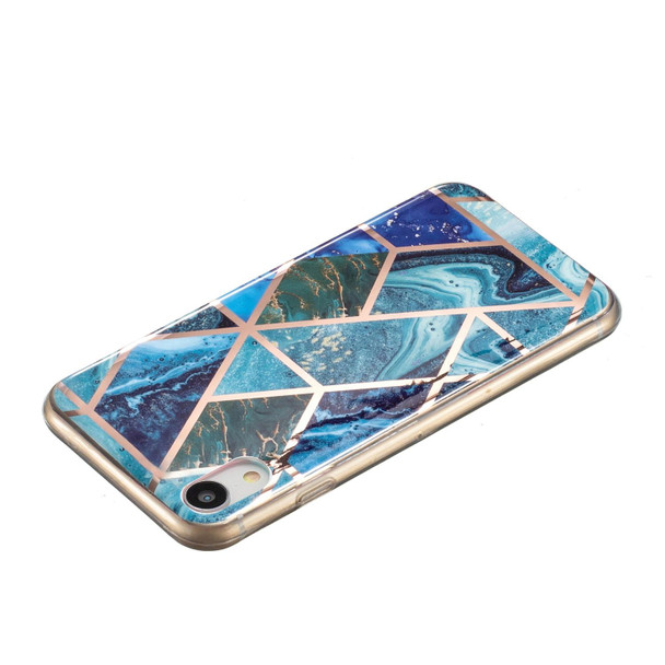 Electroplated Marble Pattern TPU Phone Case - iPhone XR(Blue and Green)