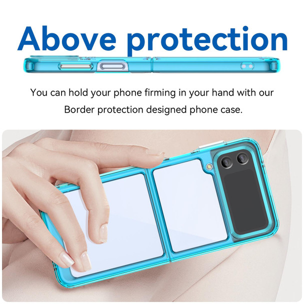 Samsung Galaxy Z Flip3 5G Colorful Series Acrylic + TPU Phone Case(Transparent Blue)