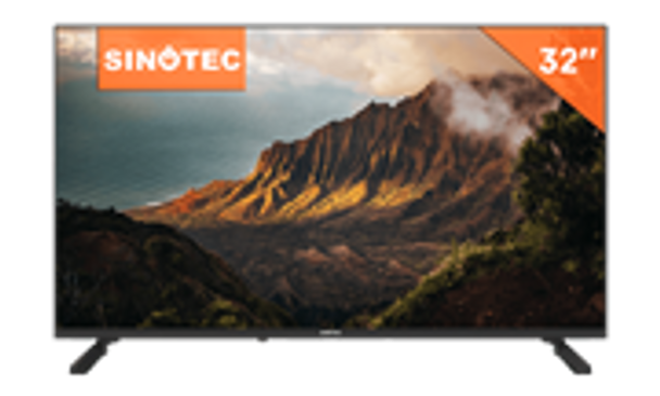 Sinotec 32 inch HD LED TV - 1366 x 768 Resolution, 200nit Brightness, 2 x HDMI, 1 x USB, 60 Watt Power, 3.5mm Jack x 1, Wall Mountable 100mm x 100m, 3.5KG net weight, Retail Box , 5 year Limited Warranty