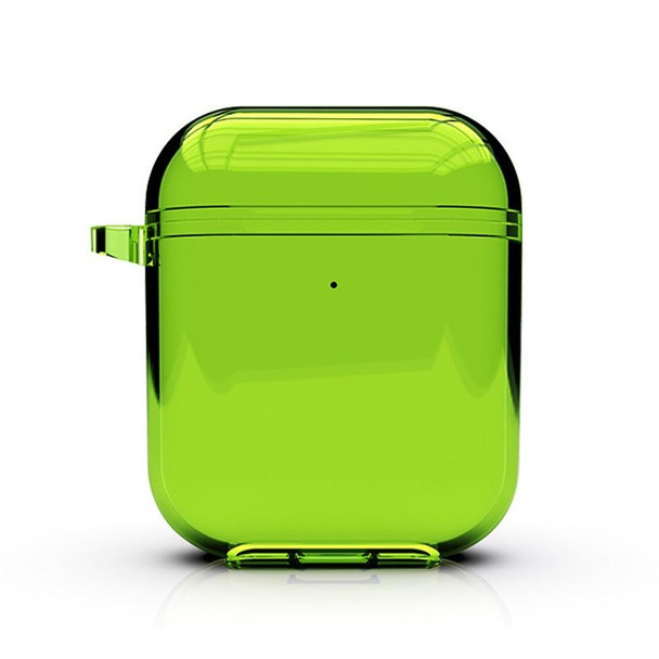 AirPods 1/2 Bluetooth Headset Protective Sleeve Outdoor Dust-proof Drop-proof Protective Shell Can Stand TPU(Green)