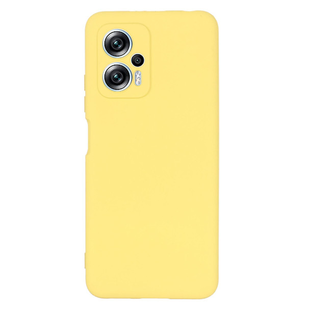 Xiaomi Poco X4 GT/Redmi Note 11T Pro/Redmi K50i Pure Color Liquid Silicone Shockproof Full Coverage Phone Case(Yellow)