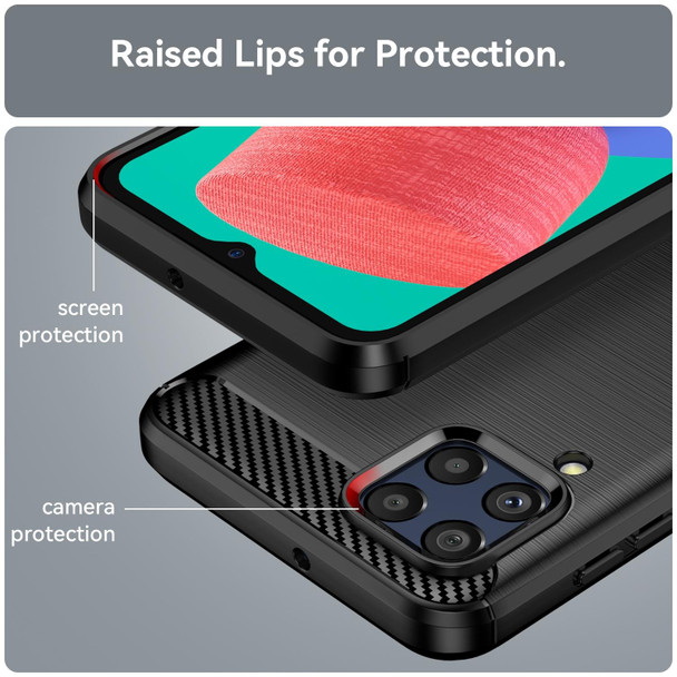 Samsung Galaxy Jump2 Brushed Texture Carbon Fiber TPU Phone Case(Black)