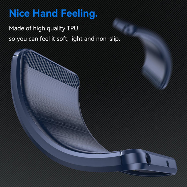 Samsung Galaxy Jump2 Brushed Texture Carbon Fiber TPU Phone Case(Blue)