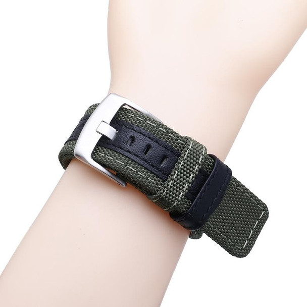 Amazfit T-Rex / T-Rex Pro / Ares Leatherette Nylon Watch Band(Black)