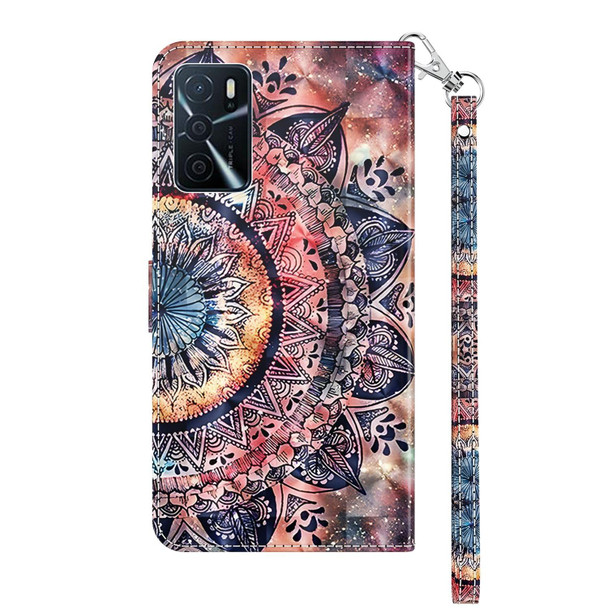 OPPO A94 5G / A95 5G 3D Painted Leather Phone Case(Color Mandala)