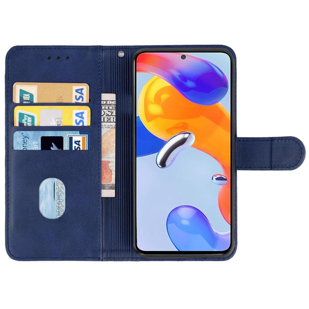 Xiaomi Redmi Note 11 Pro 5G Leather Phone Case(Blue)