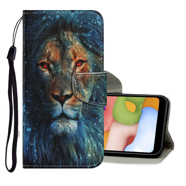 Samsung Galaxy S20 Ultra Coloured Drawing Pattern Horizontal Flip PU Leather Case with Holder & Card Slots & Wallet & Lanyard(Lion)