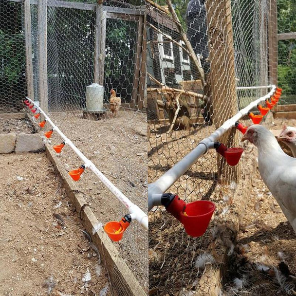 10 PCS Vreeding Equipment Export Type Drinking Bowl Poultry Drinker(Watering When Touching)