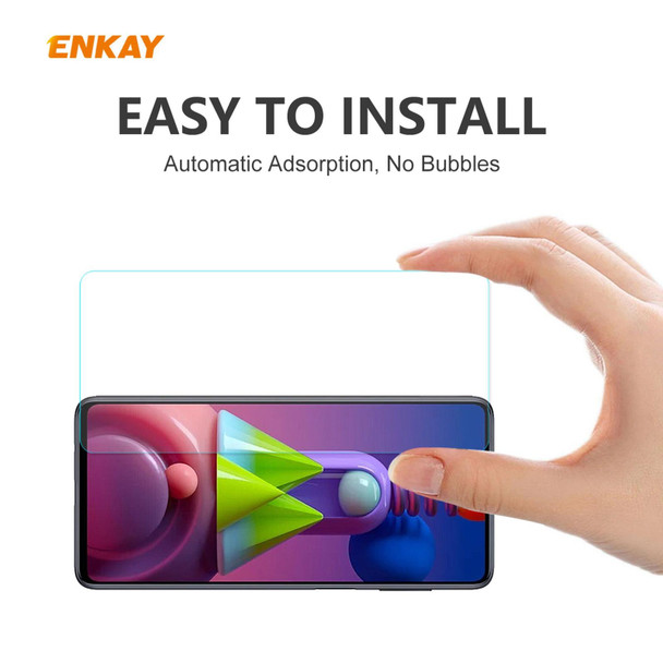 Samsung Galaxy M51 5 PCS ENKAY Hat-Prince 0.26mm 9H 2.5D Curved Edge Tempered Glass Film