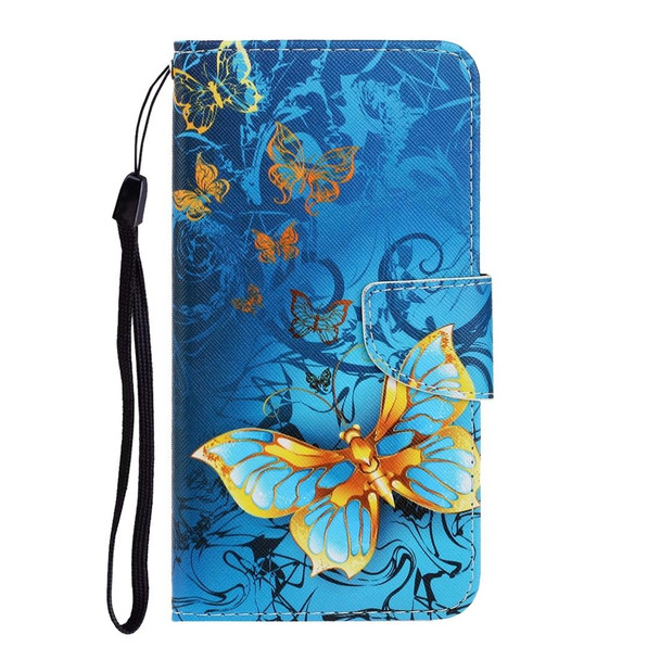 Samsung Galaxy A21s 3D Colored Drawing Horizontal Flip PU Leather Case with Holder & Card Slots & Wallet(Jade Butterfly)