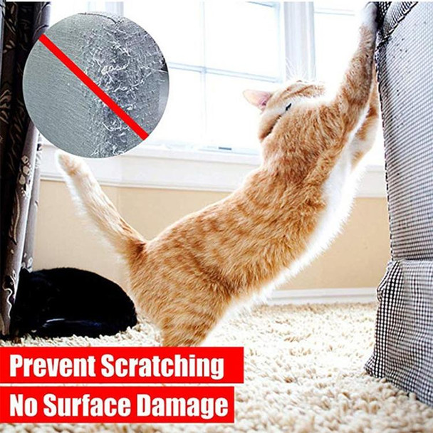 2 PCS Cat Scratch Protection PVC Sofa Anti-scratch Stickers , Size: 14x39cm