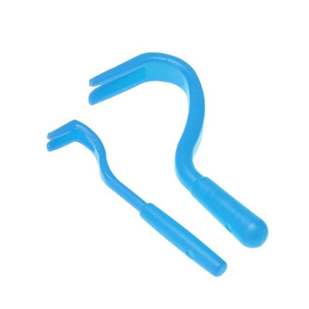 2 PCS Pet Catcher Flea Clipper Animal Deworming Pull Hard Tick Extractor Cats and Dogs Lice Scavenging Flea Hook(Blue)