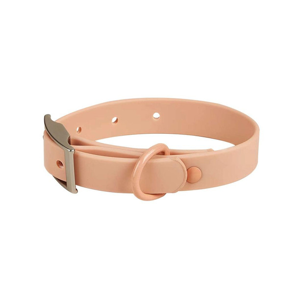 PVC Pet Loop Horsarine Dog Collar, Size: L(Pink)