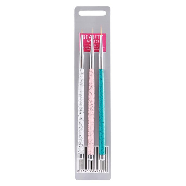 3PCS Nail Drawing Pen Dotting Tools Drawing Pen Carved Tool Nail Art Accessories Brushes Nail Pencil Set