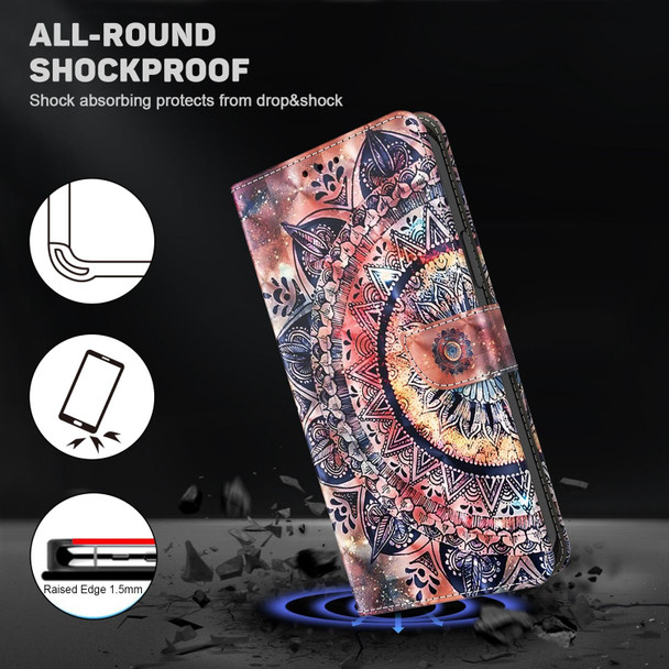 Samsung Galaxy A21s 3D Painted Leather Phone Case(Colorful Mandala)