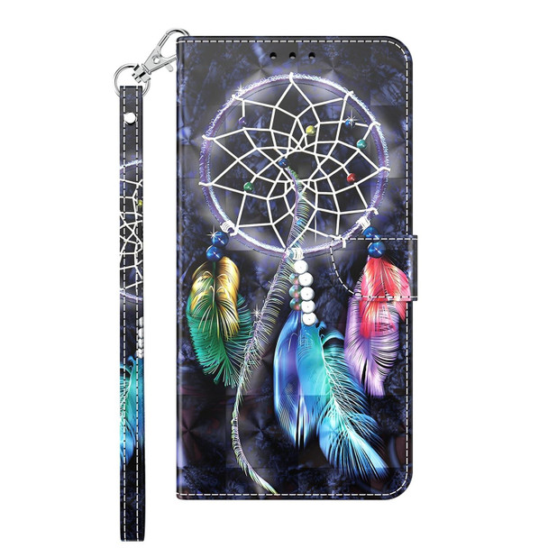 Samsung Galaxy A21s 3D Painted Leather Phone Case(Colorful Dreamcatcher)
