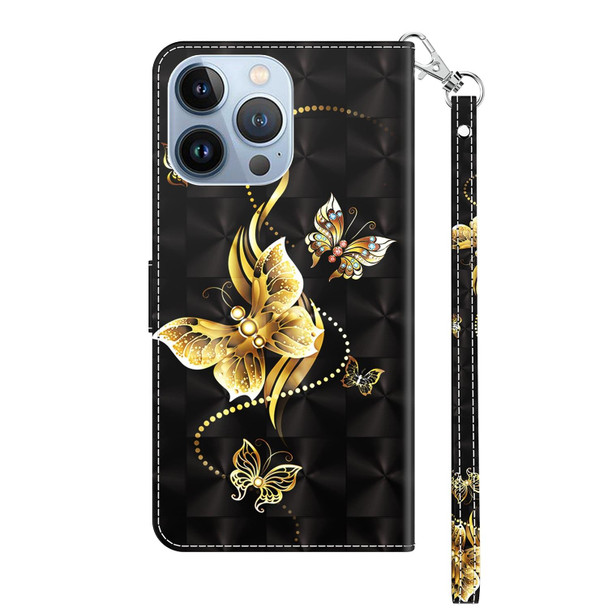 3D Painted Leatherette Phone Case - iPhone 11(Golden Swallow Butterfly)