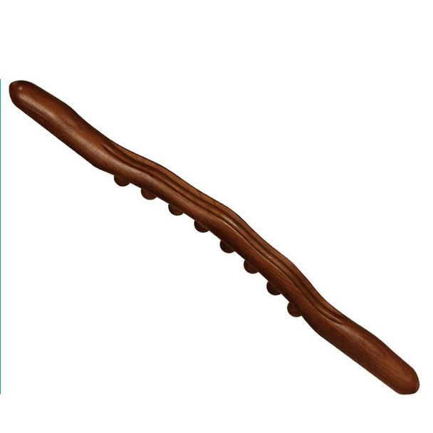 Eight-bead Beech Wood Carbonized Massage Stick Rolling Tendon Scraping Stick 53cm