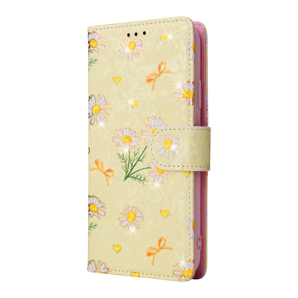 Bronzing Painting RFID Leatherette Case - iPhone 11 Pro(Yellow Daisy)