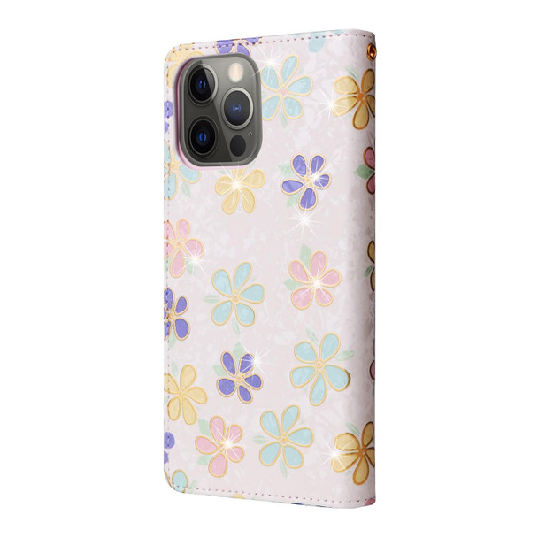 Bronzing Painting RFID Leatherette Case - iPhone 12 Pro Max(Bloosoming Flower)