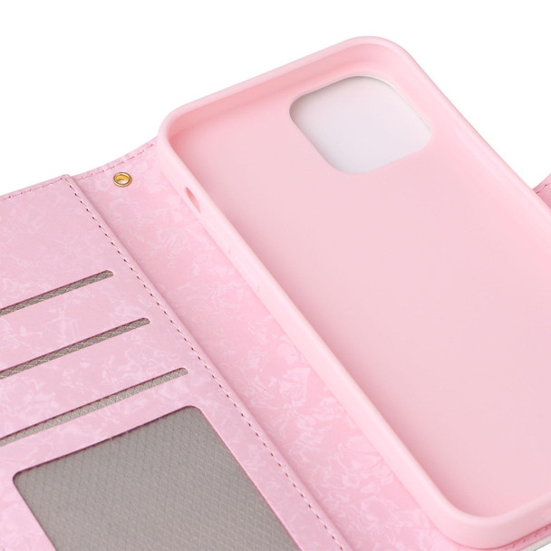 Bronzing Painting RFID Leatherette Case - iPhone 12 / 12 Pro(Rose Flower)