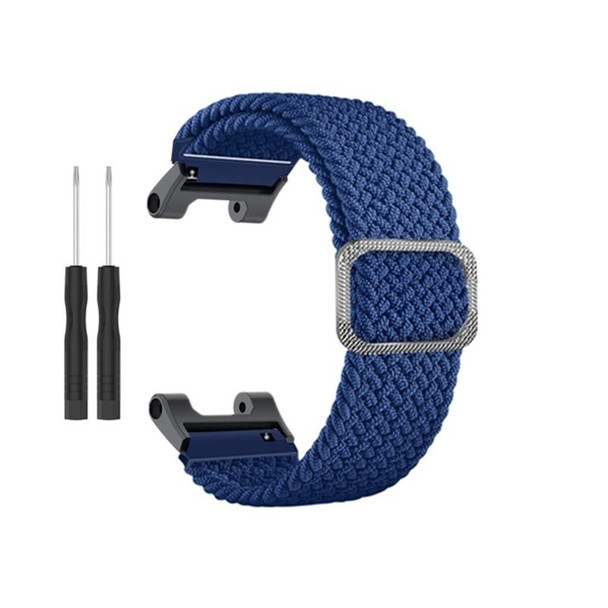 Amazfit T-Rex / T-Rex Pro / Ares Adjustable Buckle Braided Nylon Watch Band(Blue)