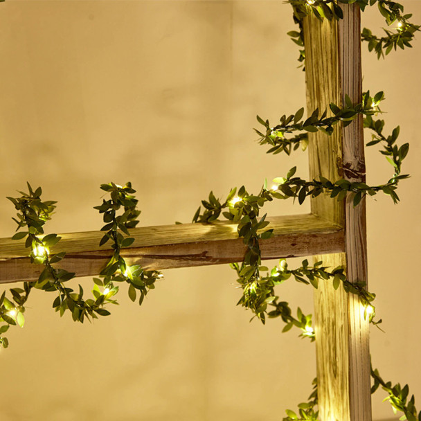 Artificial Green Leaf String Lights