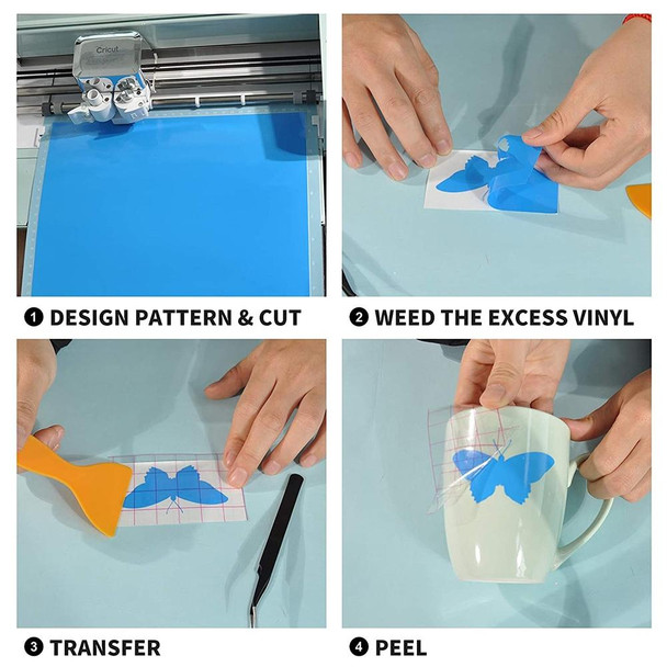 30.5cm x 50cm Gradient Self Adhesive Vinyl DIY Graphics for Home Window Decal Decor, Color: Blue Leopard Print