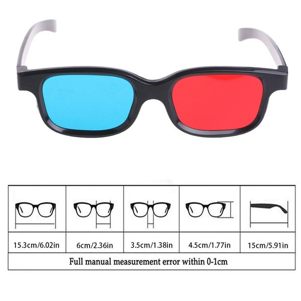 10pcs 3D Glasses Universal Black Frame Red Blue Cyan Anaglyph 3D Glasses 0.2mm - Movie Game DVD