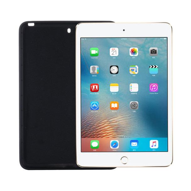 Solid Color Liquid Silicone Dropproof Full Coverage Protective Case - iPad mini 5 / mini 4 / mini 3 / mini 2 / mini(Black)