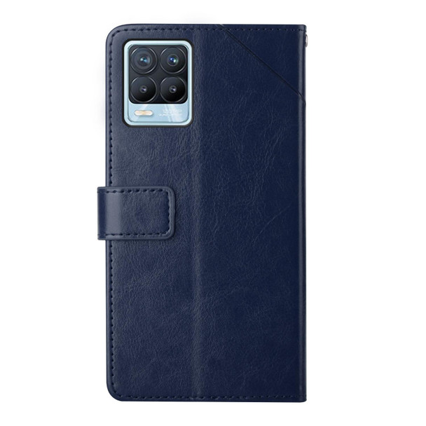 OPPO Realme 8 / 8 Pro Y Stitching Horizontal Flip Leather Phone Case(Blue)