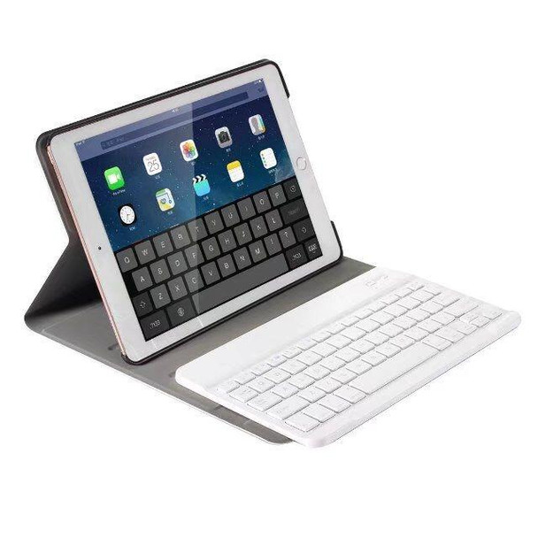 Detachable Bluetooth Keyboard + Horizontal Flip Leatherette Tablet Case with Holder for iPad Pro 9.7 inch, iPad Air, iPad Air 2, iPad 9.7 inch (2017), iPad 9.7 inch (2018) (Gold)