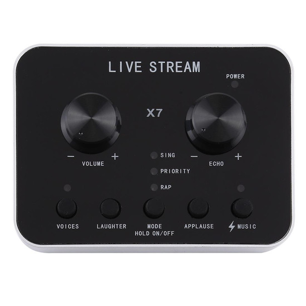 X7 Live Broadcast Audio USB Headset Microphone Webcast Entertainment Streamer Sound Card for Phone, Computer PC