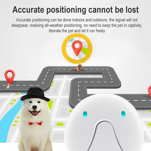 F9 Mini Pet Smart Wear GPS Pet Locator WIFI Location Tracker(White)