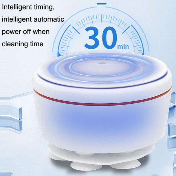 Mini Ultrasonic Spin Washer Turbo Portable Cleaner(White)