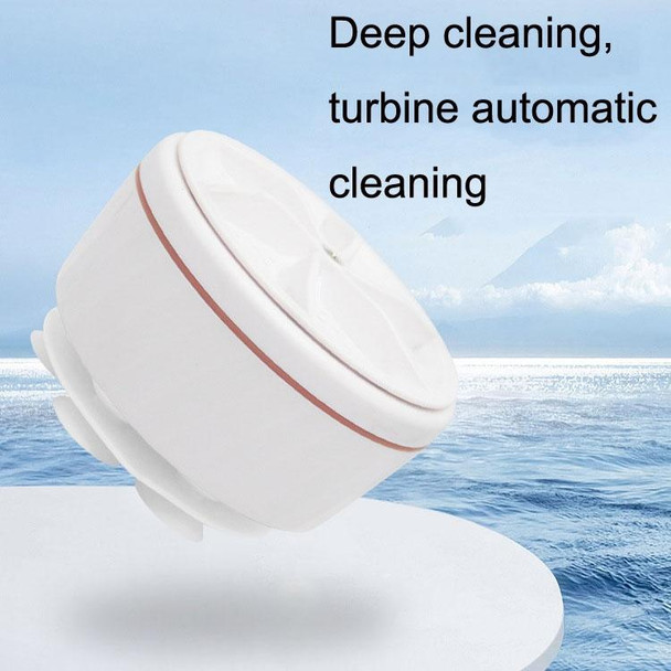 Mini Ultrasonic Spin Washer Turbo Portable Cleaner(White)