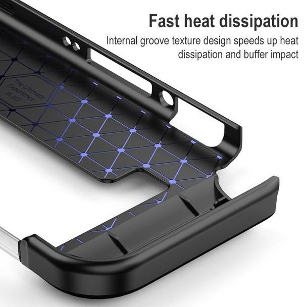 Carbon Fiber TPU Shockproof Protective Case - Nintendo Switch OLED(Black)