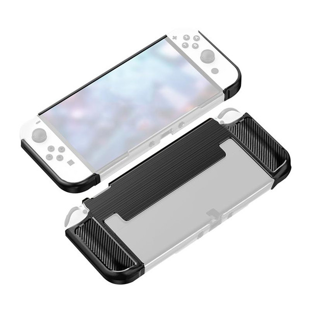 Carbon Fiber TPU Shockproof Protective Case - Nintendo Switch OLED(Black)