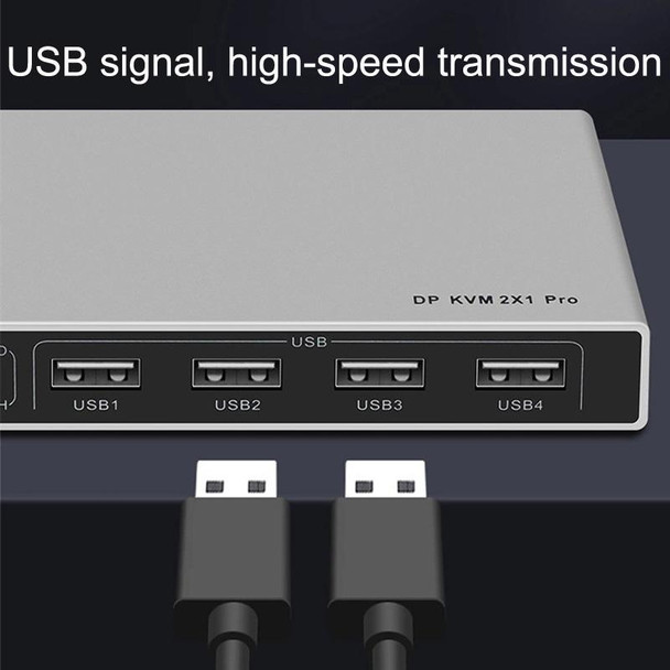 4K KYSW59 60HZ DP USB KVM Switch 2-in-1 Computer Sharing Device