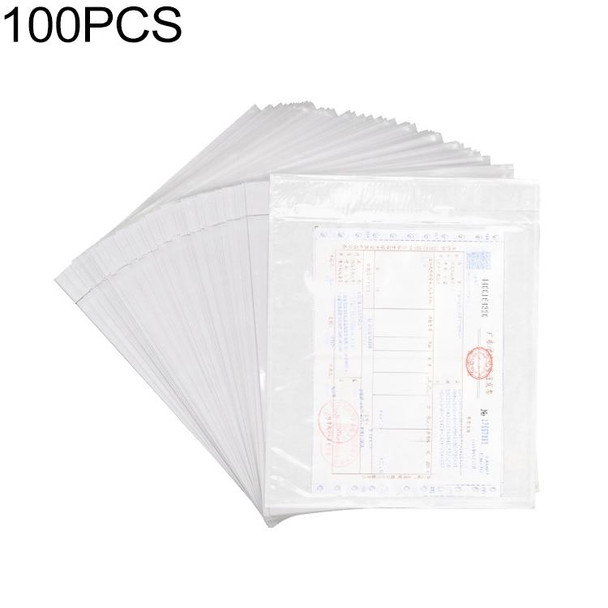 100 PCS 14.5cm x 18cm PE Self Sealing Waterproof Self-adhesive Bag with Customized Logo & Design, Short Side Open
