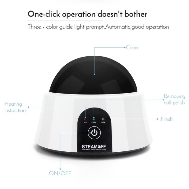 Steam Off Nail Steamer Nail Remover Automatic Nail Remover Intelligent Nail Steamer(EU Plug)