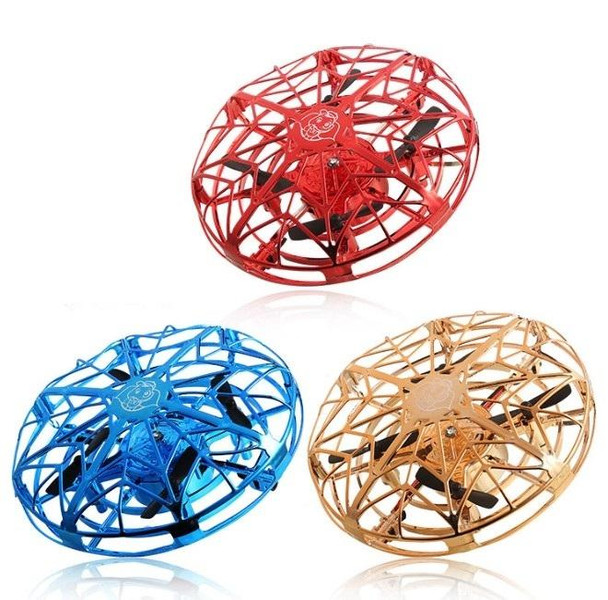 UFO Induction Aircraft Gesture Four-axis Induction Flying Saucer Suspension Children Toys(Gold)