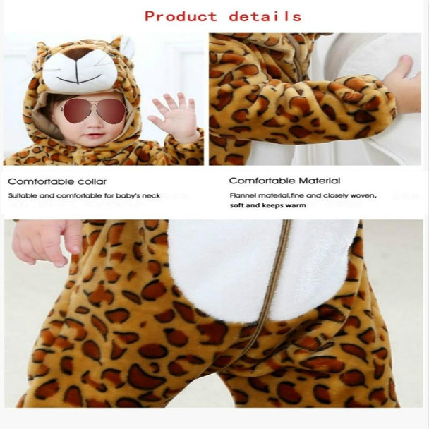 Babies Cartoon Animal Shape Flannel Jumpsuit Romper, Size:90CM(Blue Stitch)
