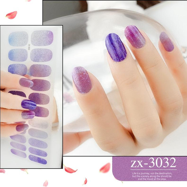 22 Fingers Shiny Onion Powder Starry Waterproof Nail Sticker(ZX-3032)